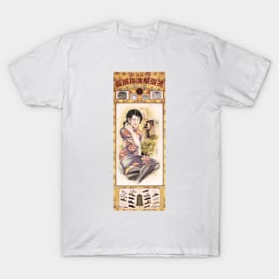 Beautiful Chinese Woman on the Phone Wall Art Fung Keong Rubber Shoes Advertisement T-Shirt